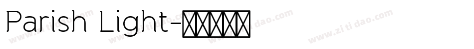 Parish Light字体转换